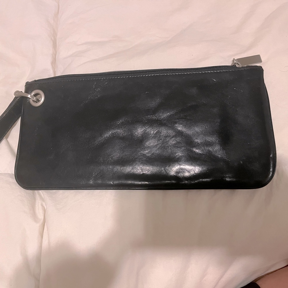 Hobo leather vintage wristlet clutch